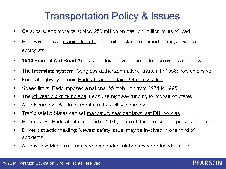 Transportation Policy & Issues • Cars, cars, and more cars: Now 250 million on