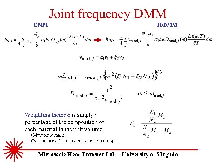 Joint frequency DMM JFDMM Weighting factor x is simply a percentage of the composition