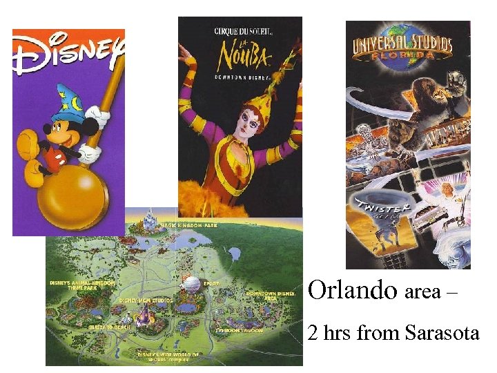 Orlando area – 2 hrs from Sarasota 