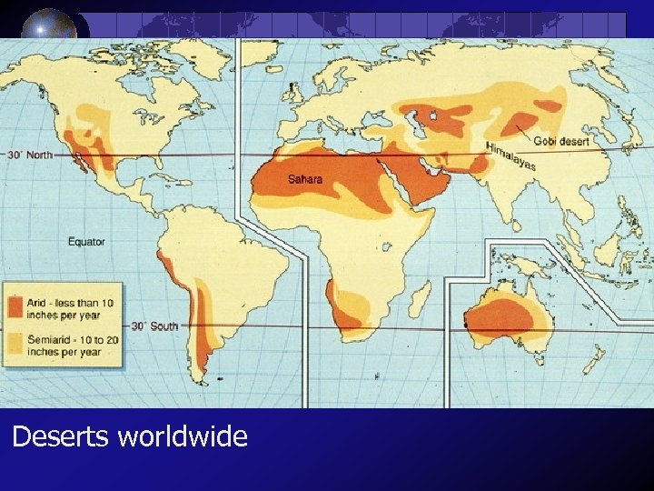 Deserts worldwide 