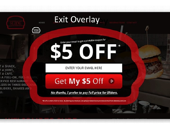 Exit Overlay Exit Survey 