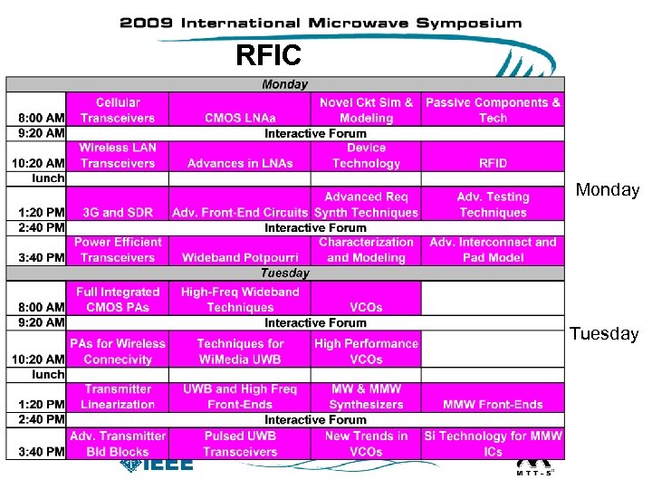 RFIC Monday Tuesday 