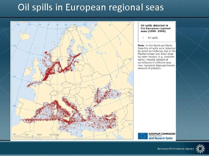 Oil spills in European regional seas 