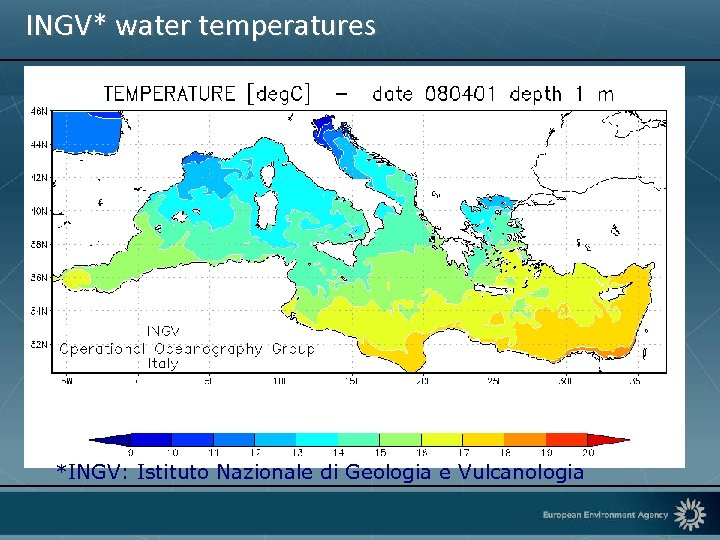 INGV* water temperatures *INGV: Istituto Nazionale di Geologia e Vulcanologia 