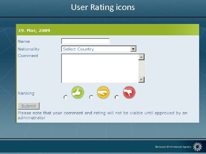 User Rating icons 