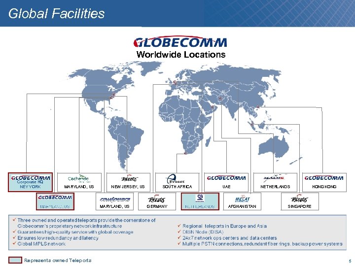 Global Facilities Worldwide Locations Poland Facility Rugby, UK. Facility Corporate HQ NEY YORK MARYLAND,