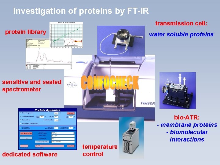 Investigation of proteins by FT-IR transmission cell: protein library water soluble proteins sensitive and