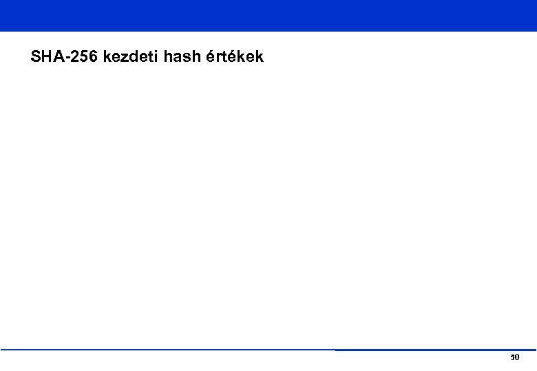 SHA-256 kezdeti hash értékek 50 