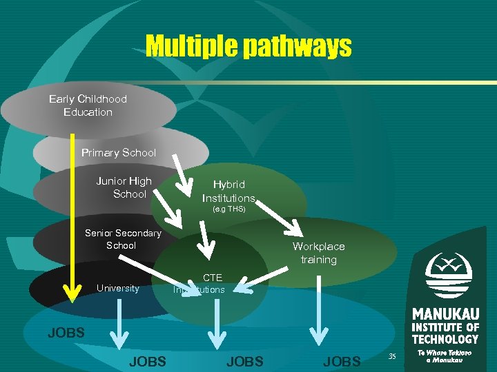 Multiple pathways Early Childhood Education Primary School Junior High School Hybrid Institutions (e. g
