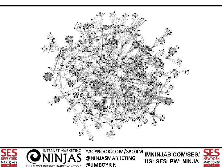 FACEBOOK. COM/SEOJIM IMNINJAS. COM/SES/ @NINJASMARKETING US: SES PW: NINJA @JIMBOYKIN 