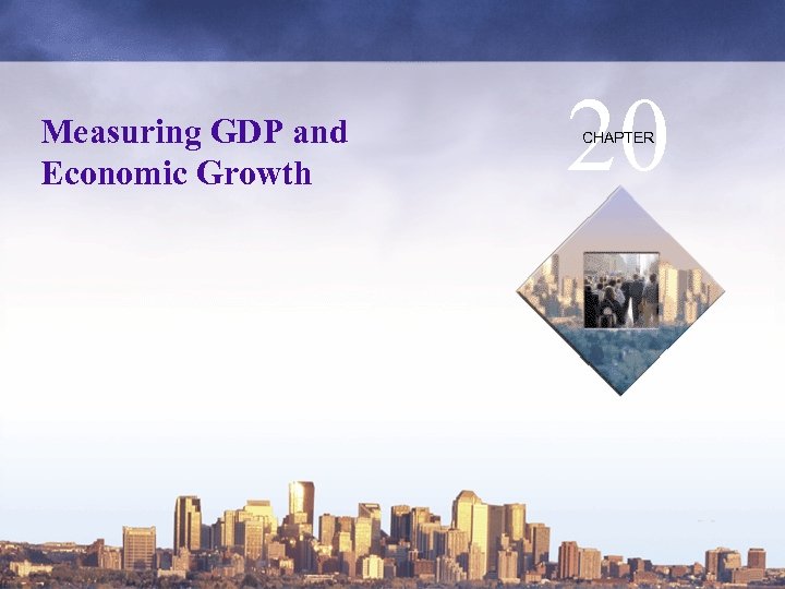 Measuring GDP and Economic Growth Copyright © 2006 Pearson Education Canada 20 CHAPTER 