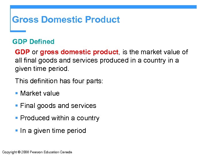 Gross Domestic Product GDP Defined GDP or gross domestic product, is the market value