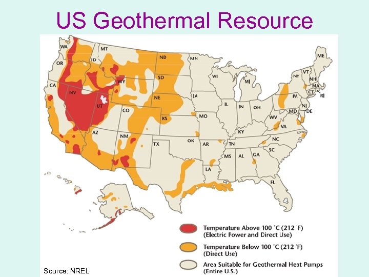 US Geothermal Resource Source: NREL 