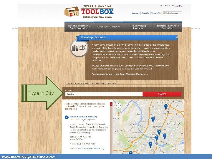 Type in City www. Ready. To. Buy. ATexas. Home. com 