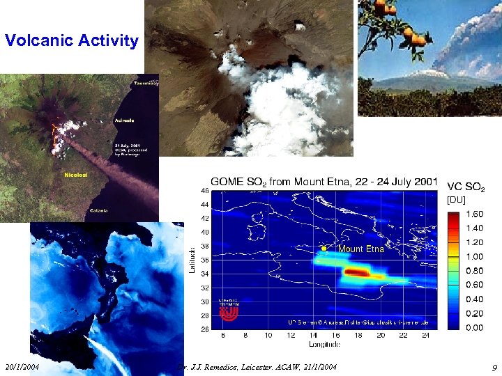 Volcanic Activity 20/1/2004 Dr. J. J. Remedios, Leicester. ACAW, 21/1/2004 9 