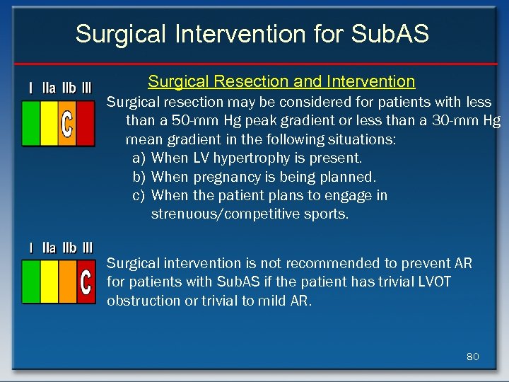 Surgical Intervention for Sub. AS Surgical Resection and Intervention Surgical resection may be considered