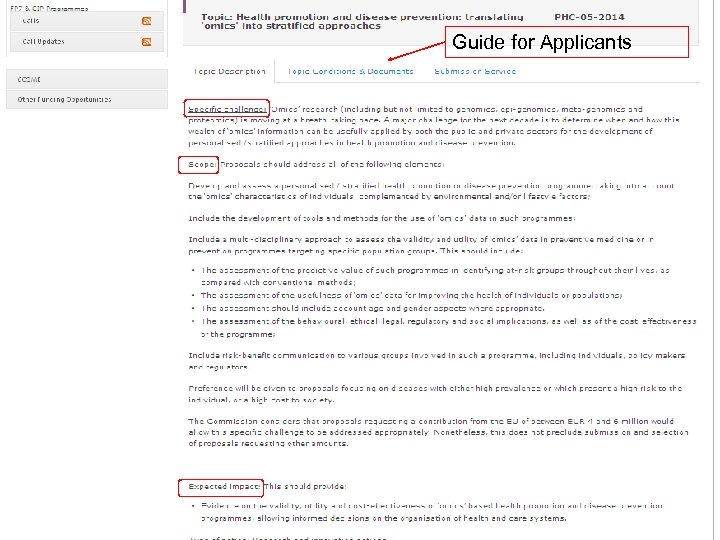 Guide for Applicants 