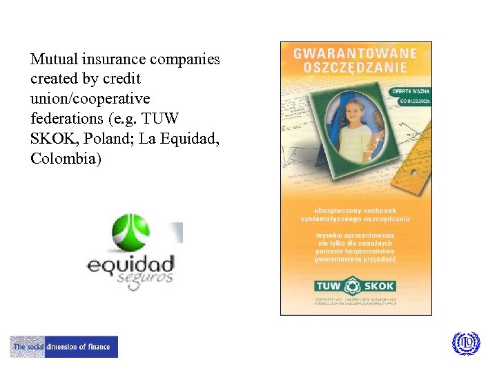 Mutual insurance companies created by credit union/cooperative federations (e. g. TUW SKOK, Poland; La