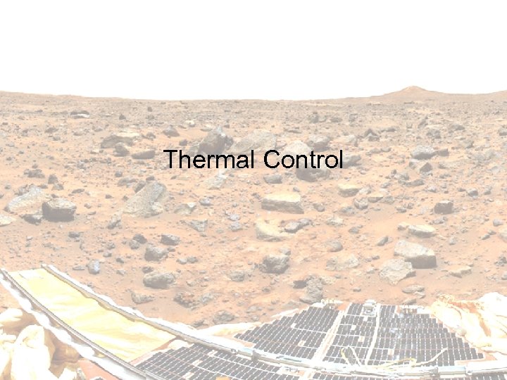 Thermal Control 