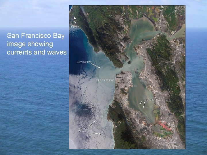 San Francisco Bay image showing currents and waves 