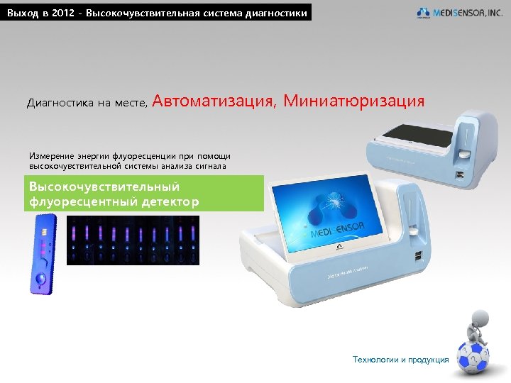 Выход в 2012 - Высокочувствительная система диагностики Диагностика на месте, Автоматизация, Миниатюризация Измерение энергии