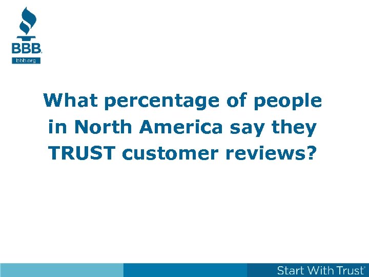 What percentage of people in North America say they TRUST customer reviews? 