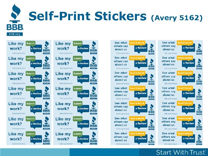 Self-Print Stickers (Avery 5162) 