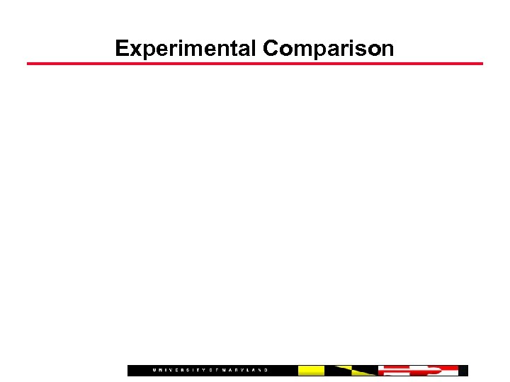 Experimental Comparison 
