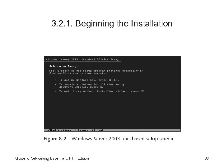 3. 2. 1. Beginning the Installation Guide to Networking Essentials, Fifth Edition 30 