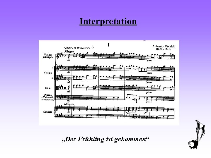 Interpretation „Der Frühling ist gekommen“ 