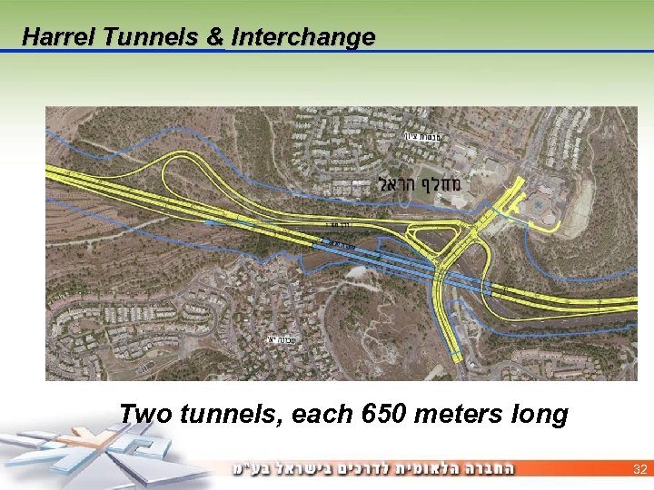 Harrel Tunnels & Interchange Two tunnels, each 650 meters long 32 