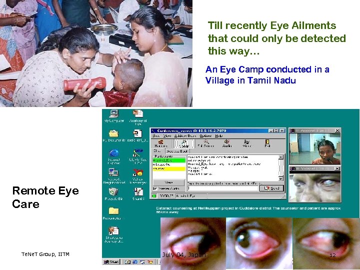 Till recently Eye Ailments that could only be detected this way… An Eye Camp