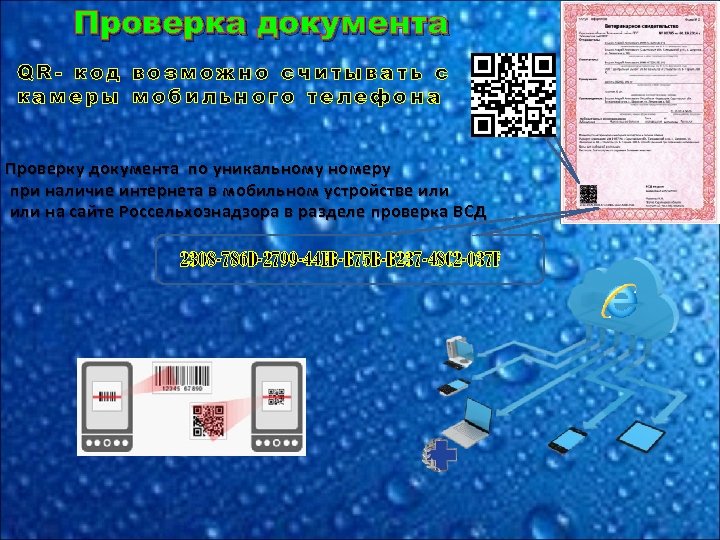 Проверка документа QR- код возможно считывать с камеры мобильного телефона Проверку документа по уникальному