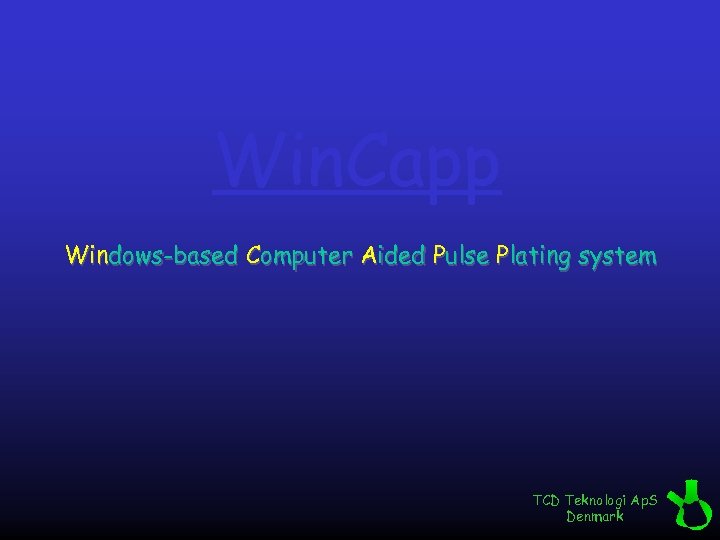 Win Capp Windows-based Computer Aided Pulse Plating System