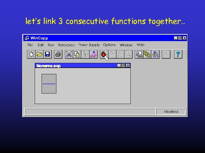 let’s link 3 consecutive functions together. . x Noname. exp x 