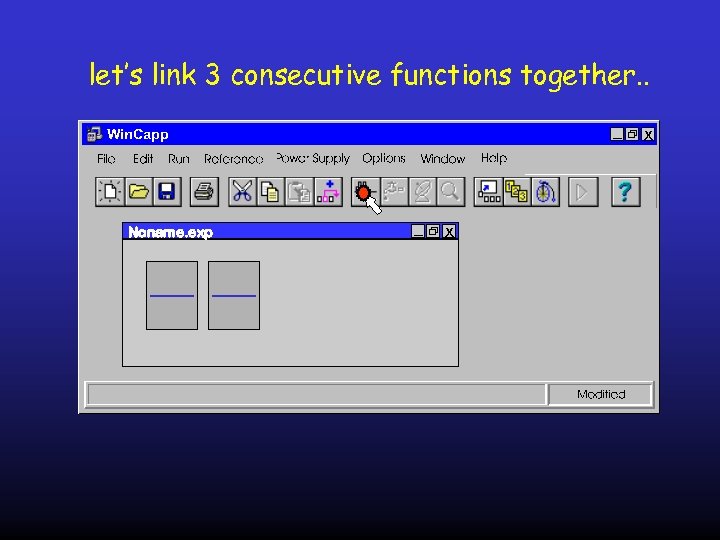 let’s link 3 consecutive functions together. . x Noname. exp x 