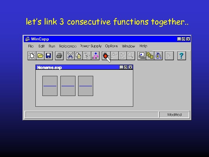 let’s link 3 consecutive functions together. . x Noname. exp x 