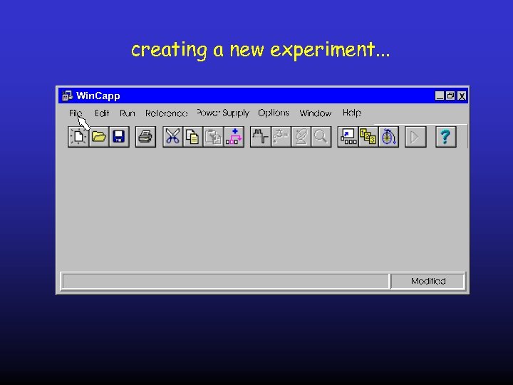 creating a new experiment. . . x 