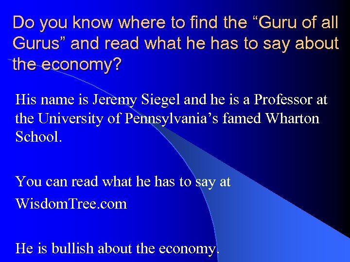 Do you know where to find the “Guru of all Gurus” and read what