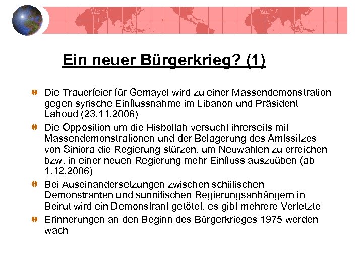 Ein neuer Bürgerkrieg? (1) Die Trauerfeier für Gemayel wird zu einer Massendemonstration gegen syrische