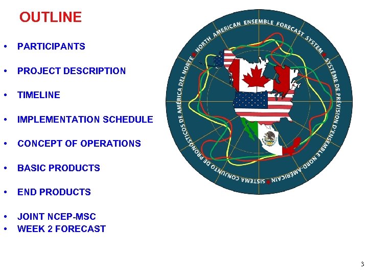  OUTLINE • PARTICIPANTS • PROJECT DESCRIPTION • TIMELINE • IMPLEMENTATION SCHEDULE • CONCEPT