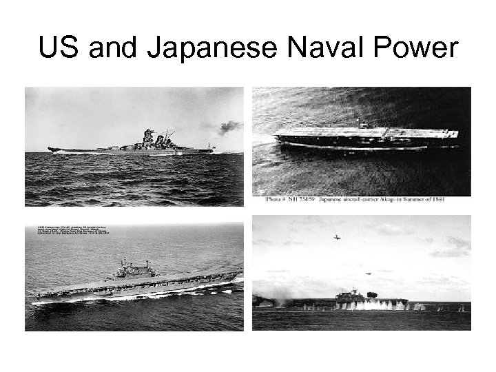 US and Japanese Naval Power 