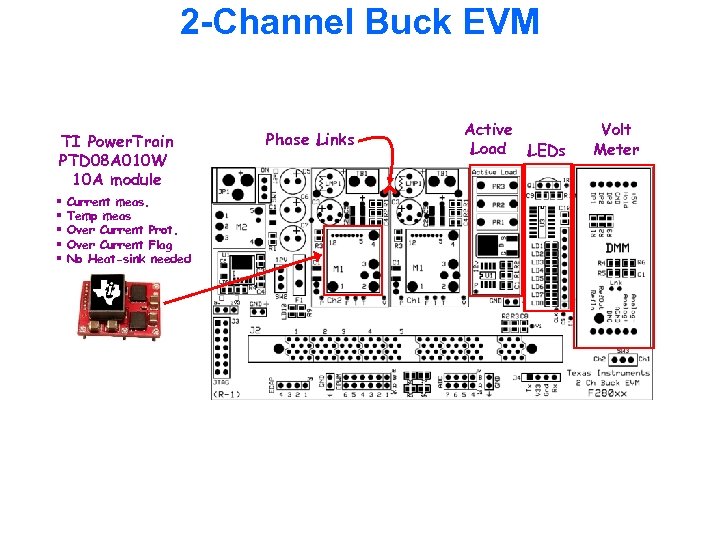 2 -Channel Buck EVM TI Power. Train PTD 08 A 010 W 10 A