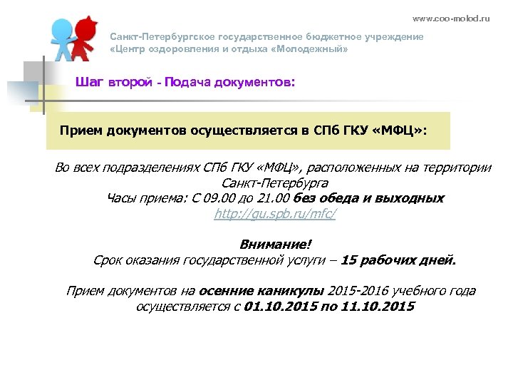 Директор спб гбу центр оздоровления и отдыха молодежный заявление образец