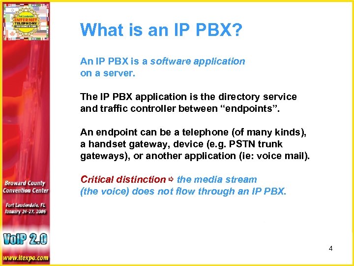 What is an IP PBX? An IP PBX is a software application on a