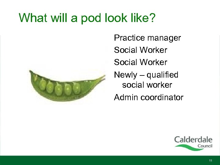 What will a pod look like? Practice manager Social Worker Newly – qualified social