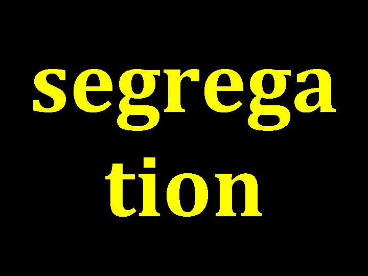 segrega tion 