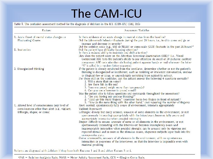 The CAM-ICU 
