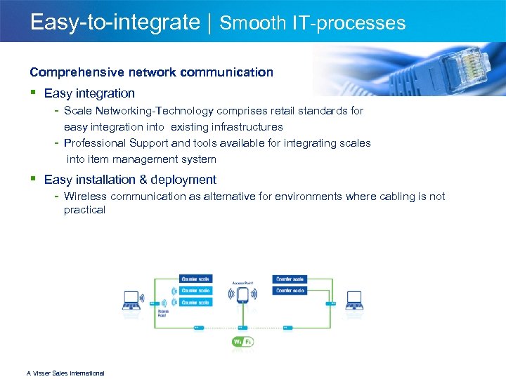 Easy-to-integrate | Smooth IT-processes Comprehensive network communication § Easy integration - Scale Networking-Technology comprises