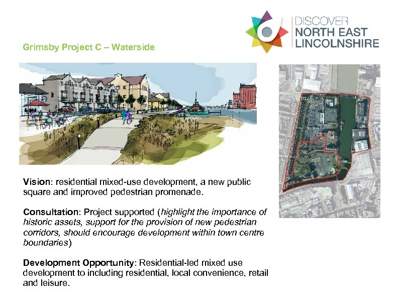Grimsby Project C – Waterside Vision: residential mixed-use development, a new public square and